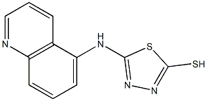 5-(quinolin-5-ylamino)-1,3,4-thiadiazole-2-thiol 化学構造式