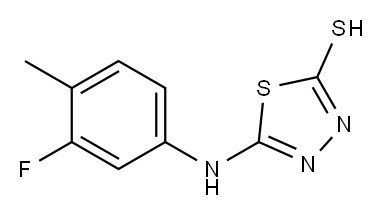 5-[(3-fluoro-4-methylphenyl)amino]-1,3,4-thiadiazole-2-thiol Structure