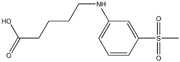 5-[(3-methanesulfonylphenyl)amino]pentanoic acid 结构式
