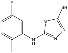 5-[(5-fluoro-2-methylphenyl)amino]-1,3,4-thiadiazole-2-thiol 化学構造式
