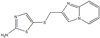 5-[(imidazo[1,2-a]pyridin-2-ylmethyl)thio]-1,3-thiazol-2-amine Structure