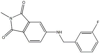 5-{[(3-fluorophenyl)methyl]amino}-2-methyl-2,3-dihydro-1H-isoindole-1,3-dione 化学構造式