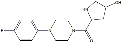 5-{[4-(4-fluorophenyl)piperazin-1-yl]carbonyl}pyrrolidin-3-ol Struktur