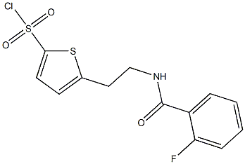 5-{2-[(2-fluorophenyl)formamido]ethyl}thiophene-2-sulfonyl chloride Struktur