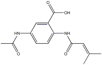 5-acetamido-2-(3-methylbut-2-enamido)benzoic acid