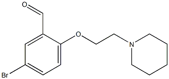 5-bromo-2-[2-(piperidin-1-yl)ethoxy]benzaldehyde Struktur