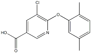 5-chloro-6-(2,5-dimethylphenoxy)pyridine-3-carboxylic acid Structure