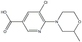 5-chloro-6-(2-methylmorpholin-4-yl)pyridine-3-carboxylic acid Structure