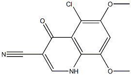 5-chloro-6,8-dimethoxy-4-oxo-1,4-dihydroquinoline-3-carbonitrile Structure