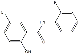 5-chloro-N-(2-fluorophenyl)-2-hydroxybenzamide Struktur