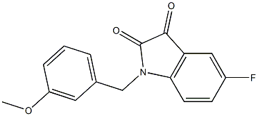 5-fluoro-1-[(3-methoxyphenyl)methyl]-2,3-dihydro-1H-indole-2,3-dione Structure