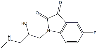 5-fluoro-1-[2-hydroxy-3-(methylamino)propyl]-2,3-dihydro-1H-indole-2,3-dione Struktur