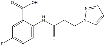 5-fluoro-2-[3-(1H-1,2,3-triazol-1-yl)propanamido]benzoic acid Struktur