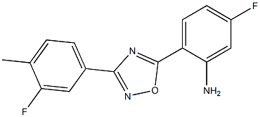 5-fluoro-2-[3-(3-fluoro-4-methylphenyl)-1,2,4-oxadiazol-5-yl]aniline Structure