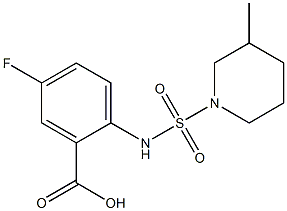 5-fluoro-2-{[(3-methylpiperidine-1-)sulfonyl]amino}benzoic acid Struktur
