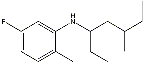 5-fluoro-2-methyl-N-(5-methylheptan-3-yl)aniline Struktur