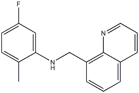 5-fluoro-2-methyl-N-(quinolin-8-ylmethyl)aniline Struktur