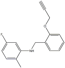 5-fluoro-2-methyl-N-{[2-(prop-2-yn-1-yloxy)phenyl]methyl}aniline Struktur