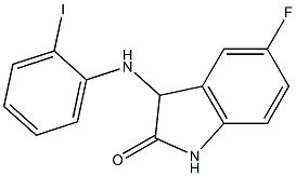 5-fluoro-3-[(2-iodophenyl)amino]-2,3-dihydro-1H-indol-2-one 化学構造式