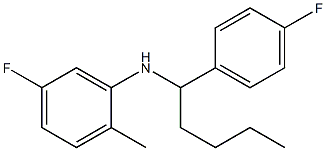 5-fluoro-N-[1-(4-fluorophenyl)pentyl]-2-methylaniline Structure