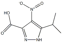 5-isopropyl-4-nitro-1H-pyrazole-3-carboxylic acid,,结构式