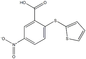 5-nitro-2-(thiophen-2-ylsulfanyl)benzoic acid Structure