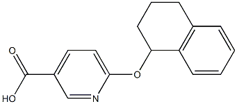 6-(1,2,3,4-tetrahydronaphthalen-1-yloxy)pyridine-3-carboxylic acid Struktur