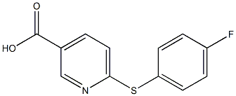 6-[(4-fluorophenyl)sulfanyl]pyridine-3-carboxylic acid 结构式