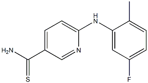 6-[(5-fluoro-2-methylphenyl)amino]pyridine-3-carbothioamide 结构式