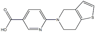 6-{4H,5H,6H,7H-thieno[3,2-c]pyridin-5-yl}pyridine-3-carboxylic acid 结构式