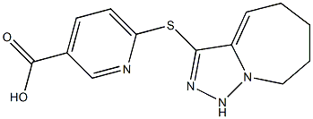 6-{5H,6H,7H,8H,9H-[1,2,4]triazolo[3,4-a]azepin-3-ylsulfanyl}pyridine-3-carboxylic acid 结构式