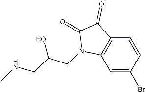 6-bromo-1-[2-hydroxy-3-(methylamino)propyl]-2,3-dihydro-1H-indole-2,3-dione Structure
