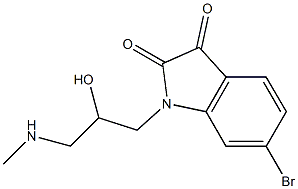 6-bromo-1-[2-hydroxy-3-(methylamino)propyl]-2,3-dihydro-1H-indole-2,3-dione 结构式