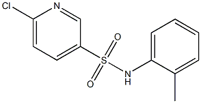 6-chloro-N-(2-methylphenyl)pyridine-3-sulfonamide Structure