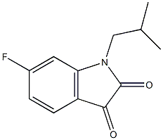 6-fluoro-1-(2-methylpropyl)-2,3-dihydro-1H-indole-2,3-dione Struktur