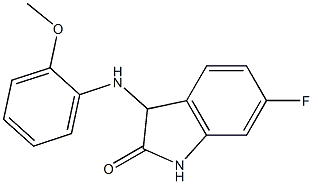 6-fluoro-3-[(2-methoxyphenyl)amino]-2,3-dihydro-1H-indol-2-one 化学構造式