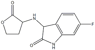 6-fluoro-3-[(2-oxooxolan-3-yl)amino]-2,3-dihydro-1H-indol-2-one Structure