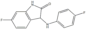 6-fluoro-3-[(4-fluorophenyl)amino]-2,3-dihydro-1H-indol-2-one Struktur