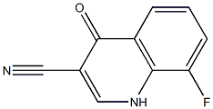 8-fluoro-4-oxo-1,4-dihydroquinoline-3-carbonitrile Struktur