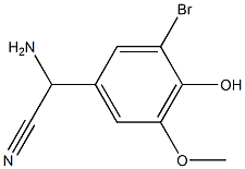 amino(3-bromo-4-hydroxy-5-methoxyphenyl)acetonitrile Structure