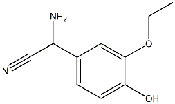 amino(3-ethoxy-4-hydroxyphenyl)acetonitrile Structure