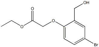 ethyl 2-[4-bromo-2-(hydroxymethyl)phenoxy]acetate Struktur