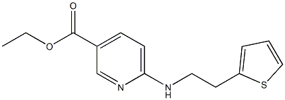 ethyl 6-{[2-(thiophen-2-yl)ethyl]amino}pyridine-3-carboxylate Struktur