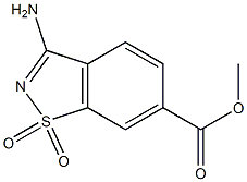 methyl 3-amino-1,2-benzisothiazole-6-carboxylate 1,1-dioxide Structure