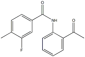 N-(2-acetylphenyl)-3-fluoro-4-methylbenzamide Structure