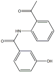 N-(2-acetylphenyl)-3-hydroxybenzamide Struktur