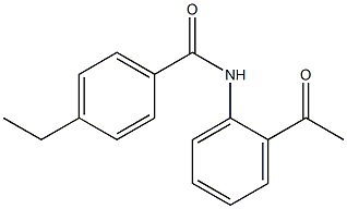 N-(2-acetylphenyl)-4-ethylbenzamide Struktur