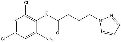 N-(2-amino-4,6-dichlorophenyl)-4-(1H-pyrazol-1-yl)butanamide Structure