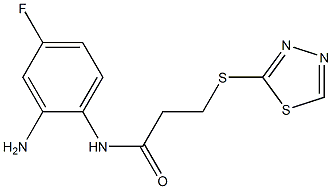 N-(2-amino-4-fluorophenyl)-3-(1,3,4-thiadiazol-2-ylsulfanyl)propanamide