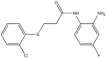 N-(2-amino-4-fluorophenyl)-3-[(2-chlorophenyl)sulfanyl]propanamide Structure